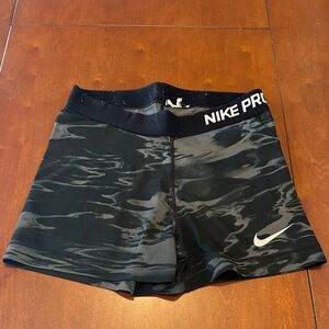Nike Pro Black and White Athletic Shorts